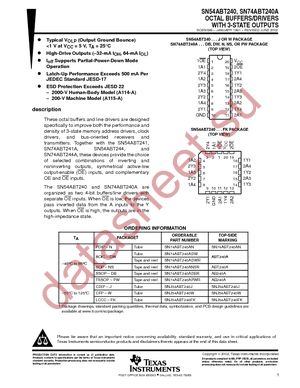 SN74ABT240ADBR datasheet  